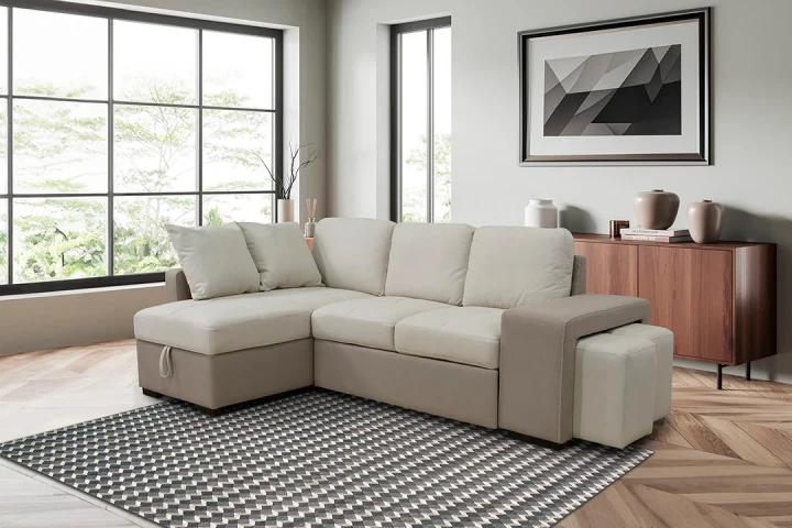 Sofa Bed Chaise Longue Stacy 250x158cm