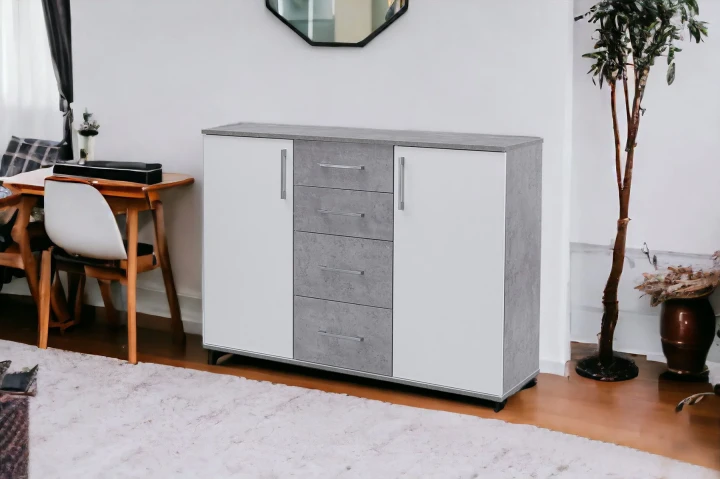 Joana 120x82cm 2 Doors and 4 Drawers Sideboard