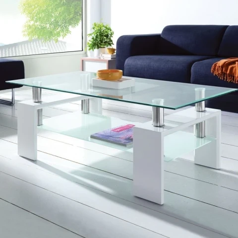 Missouri Tempered Glass Coffee Table 110x60 cm