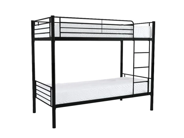Double Metal Bunk Bed 90x190 cm + 2 Basic Mattresses