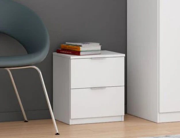 2-Drawer Nightstand 45x38 cm