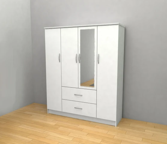 4-Door Bedroom Wardrobe DN, with Mirror 190x160 cm