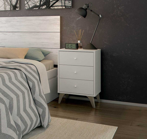 Sweet Nightstand with 3 Drawers, 56x40 cm