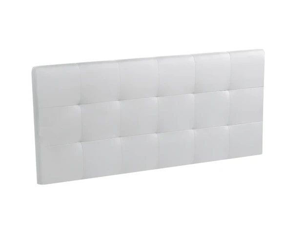 Headboard for Bed in White Faux Leather (HB)