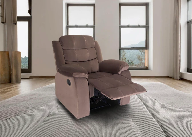 Manual Reclining Armchair Grace, 1-Seater, Brown