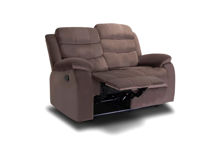 Manual Reclining Sofa Grace, 2-Seater, Brown